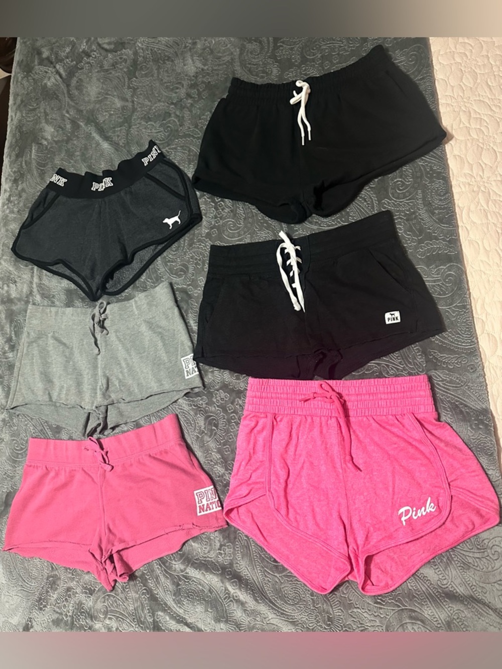 Lot of 6 Victoria’s Secret PINK Shorts Size Extra Small XS